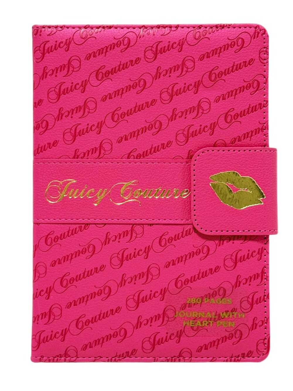 Juicy Couture Hot Pink Kiss Journal with Heart Pen - Picture 5 of 8